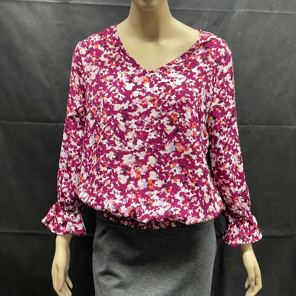 cooper & elle Beautiful Women's Floral Print Long Sleeve Blouse